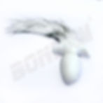 Thumbnail: Dog tail butt plug with long white and gray faux fur