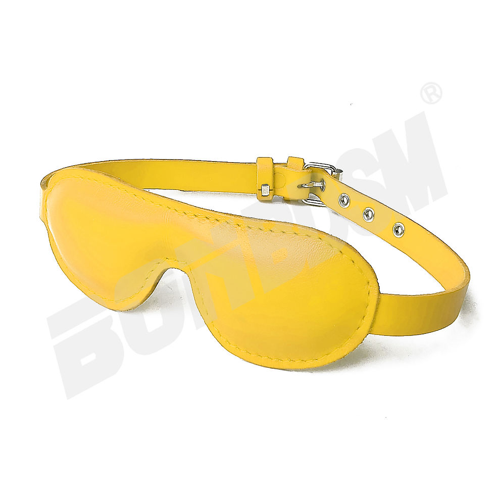 Thumbnail: Blindfolds, Leather soft Padded Blindfold