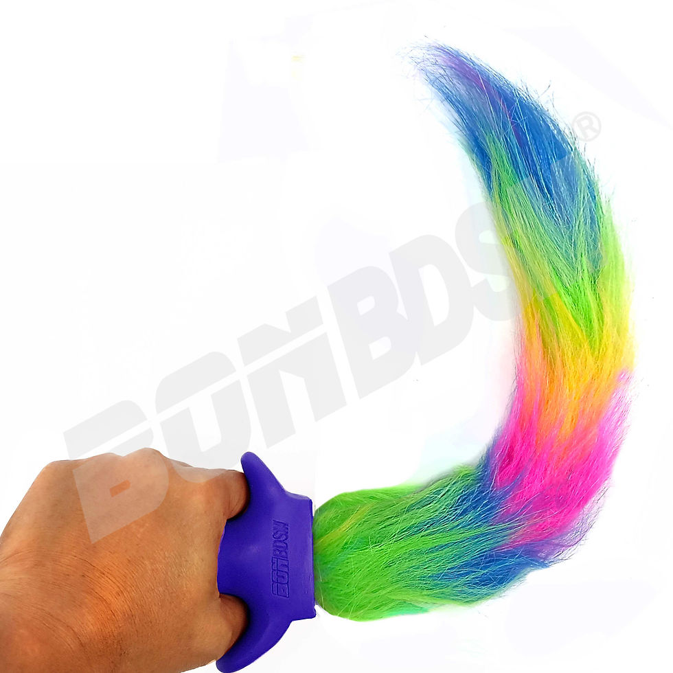 Thumbnail: LGBTQ Dog tail butt plug with Rainbow LGBT faux fur