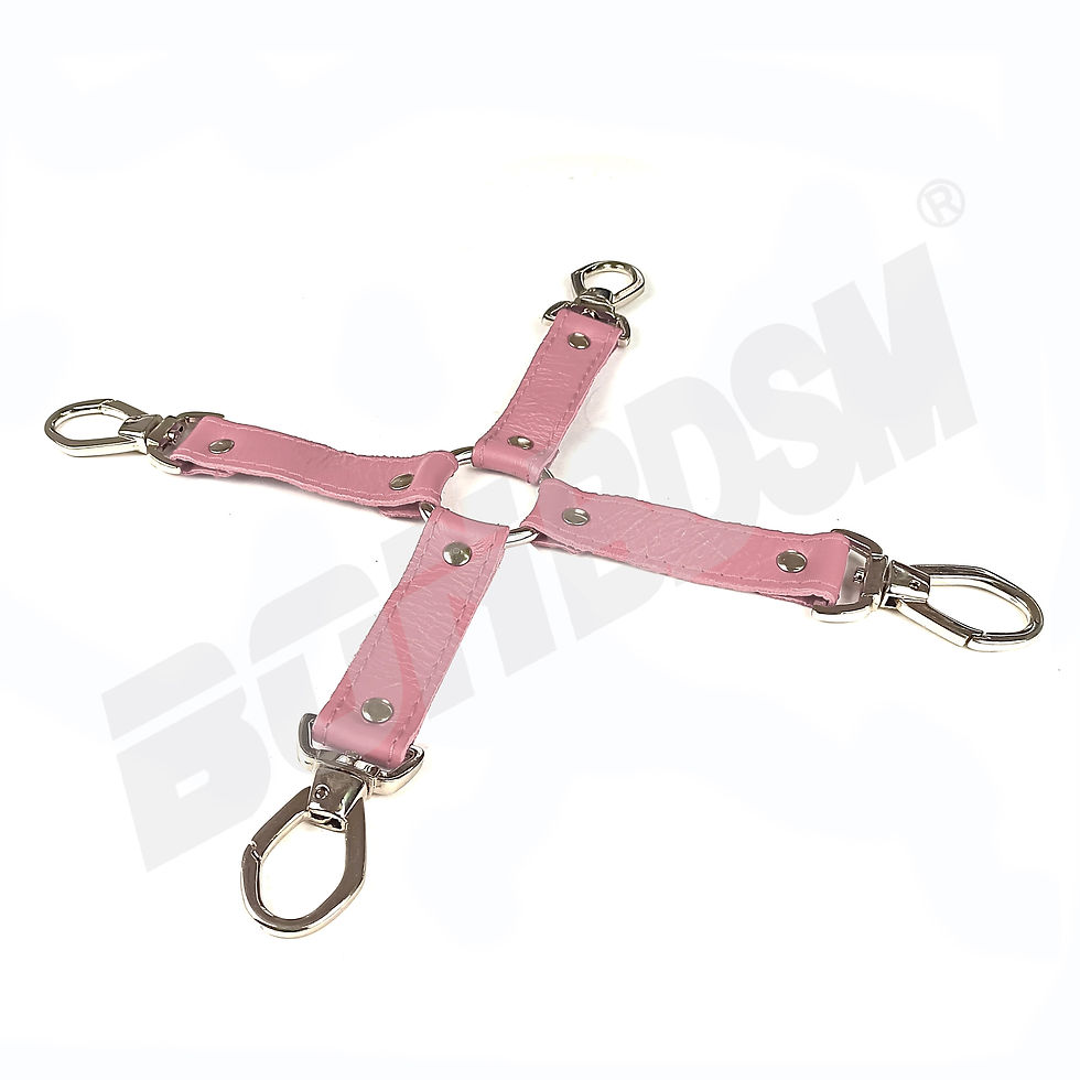 Thumbnail: Bondage Hog Tie Clip, 4 Way Leather Hogtie Restraint Hook