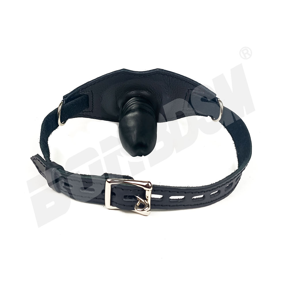 Thumbnail: Double Sided Dildo Gag Harness Strap-on - Multi-Position O-Ring Locking Strap