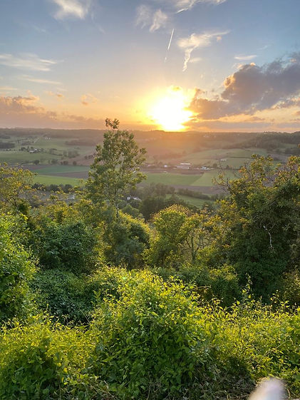 Couché de soleil sur le Chemin de Compostelle