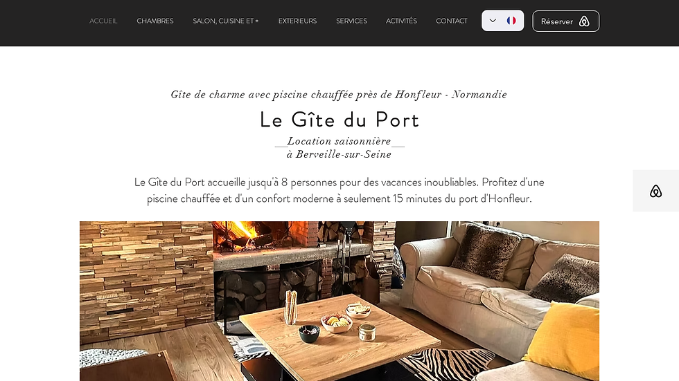 Le Gite du Port de Honfleur, site web Wix créé par EyeOnline