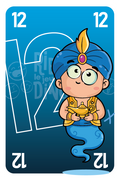 Carte Aladdin du jeu de cartes familial Ribouldingue
