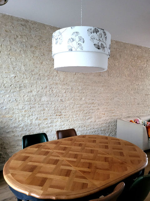 Suspensions salle à manger, par Marie Fillon, abat-jouriste de Niort aux Sables d'Olonne.