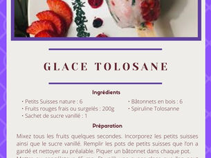 Recette de Glace tolosane par Spiruline Tolosane