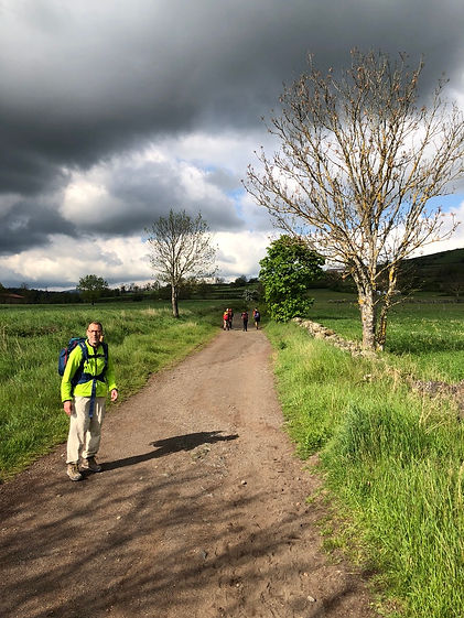 Randonneurs sur le Chemin de Compostelle