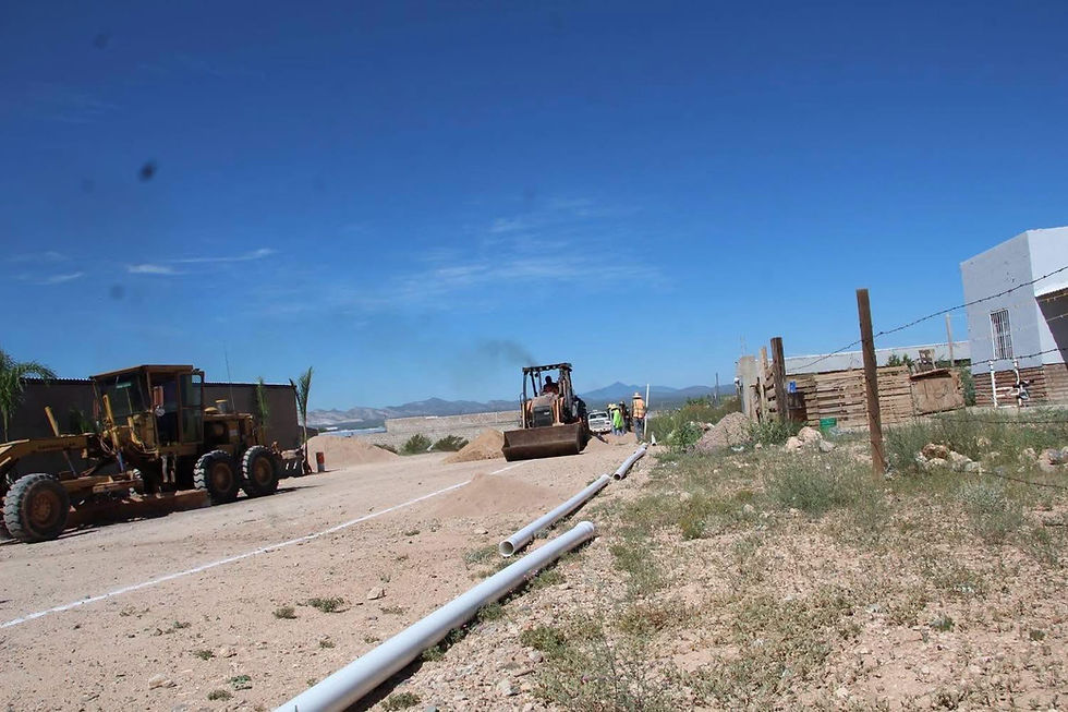AGUA PRIETA AMPLÍA SU RED DE AGUA POTABLE CON DOS OBRAS EN EL SECTOR SURESTE.