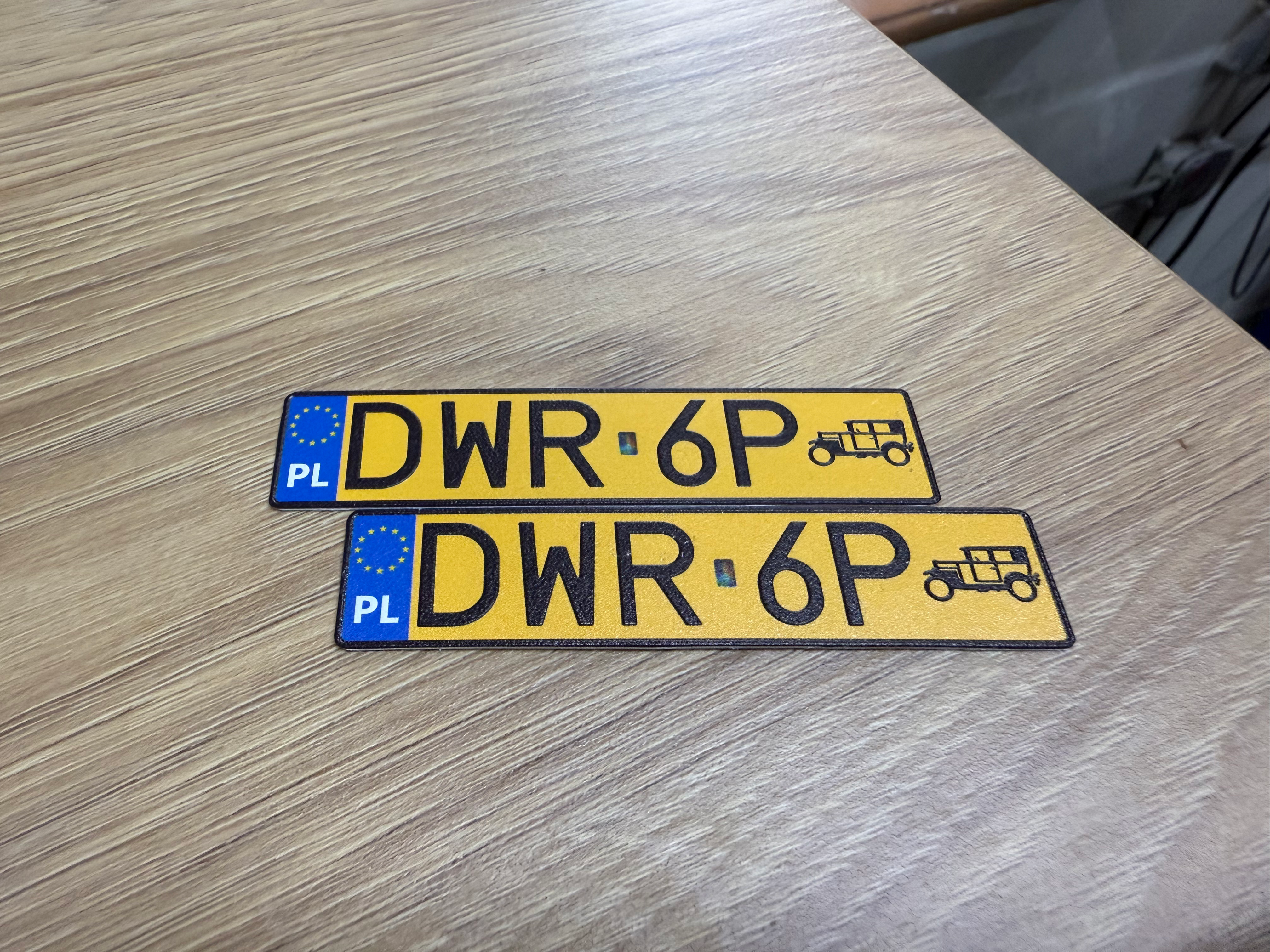 Tablice Rejestracyjne 1/8 FIAT, POLONEZ, Żuk, etc. DeAGOSTINI