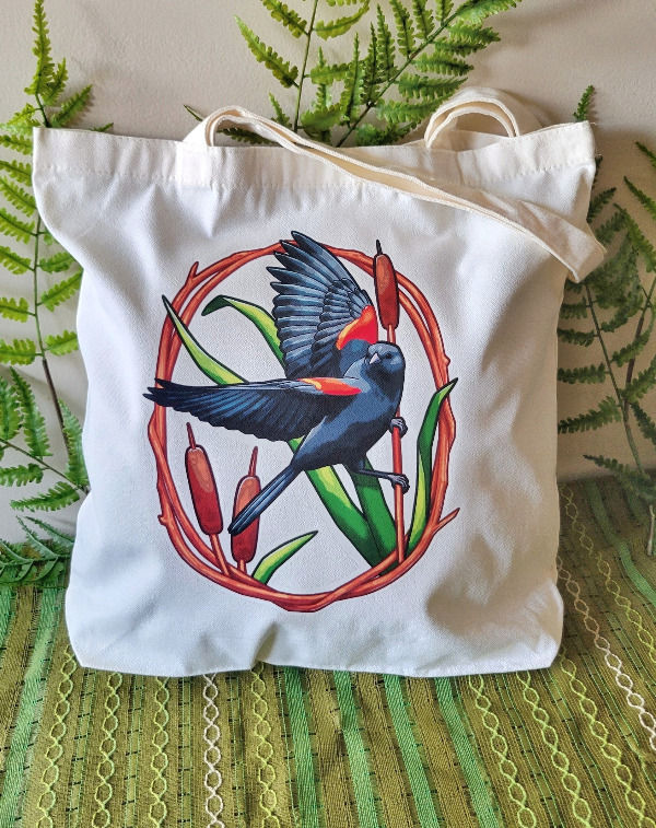 Thumbnail: Red-winged Blackbird Tote Bag