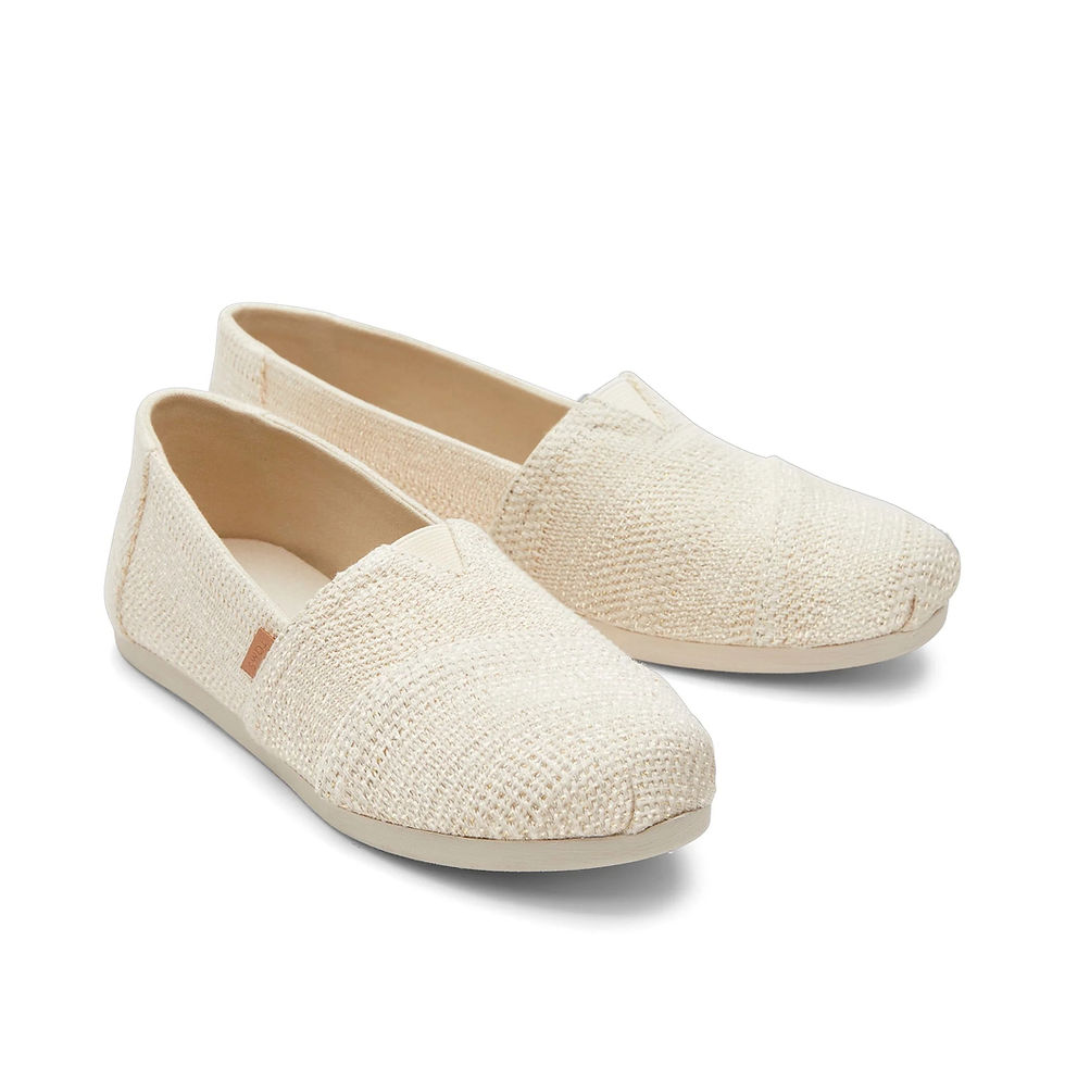 Thumbnail: Toms Natural Undyed Metallic Linen Stripe 10020656