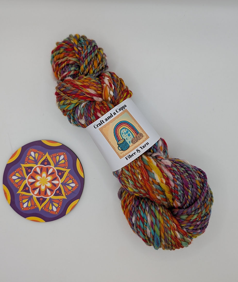 Thumbnail: Rainbow Cloudz Handspun Yarn Chunky 103g