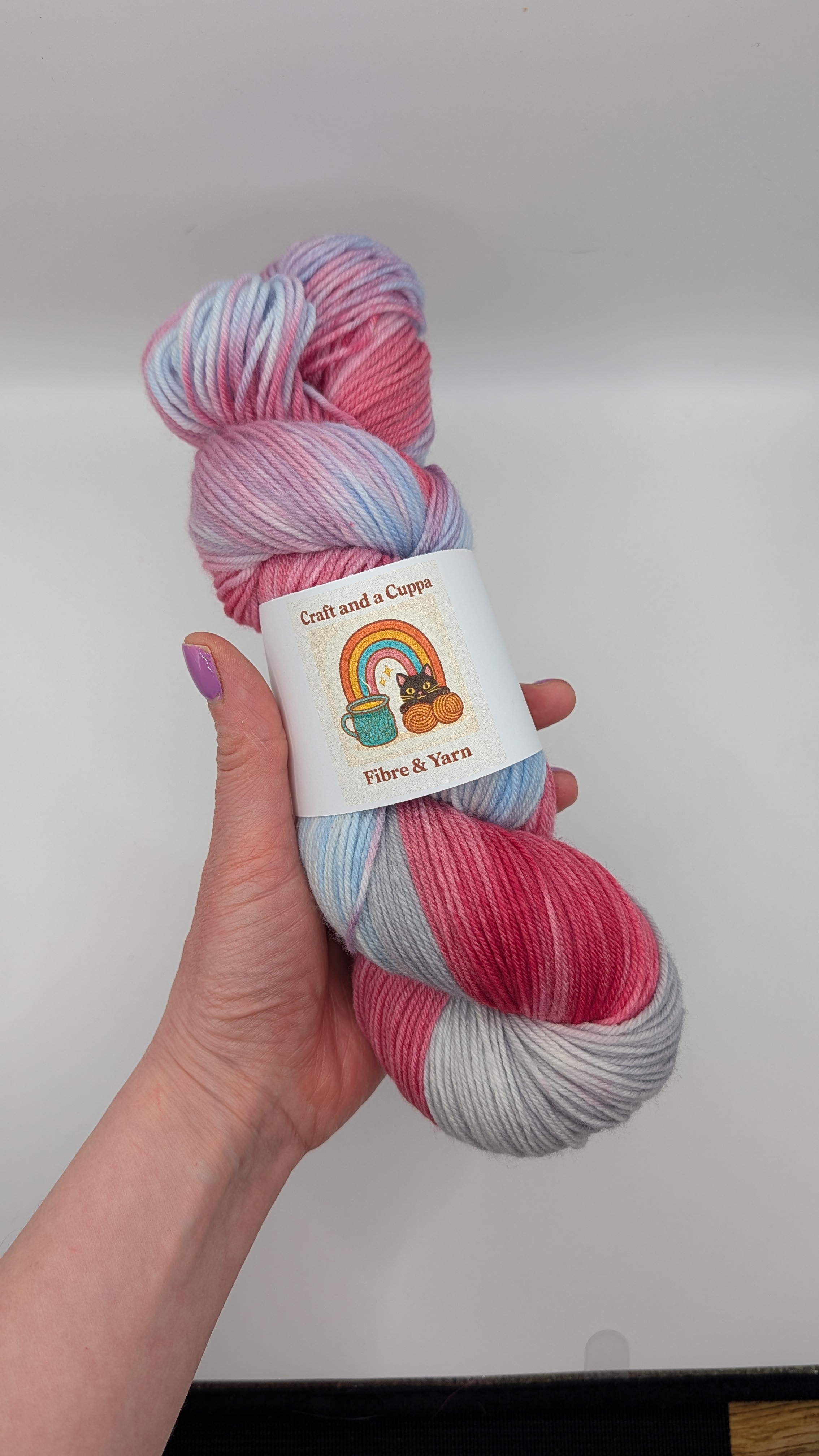 Close-up of crochet hook and yarn