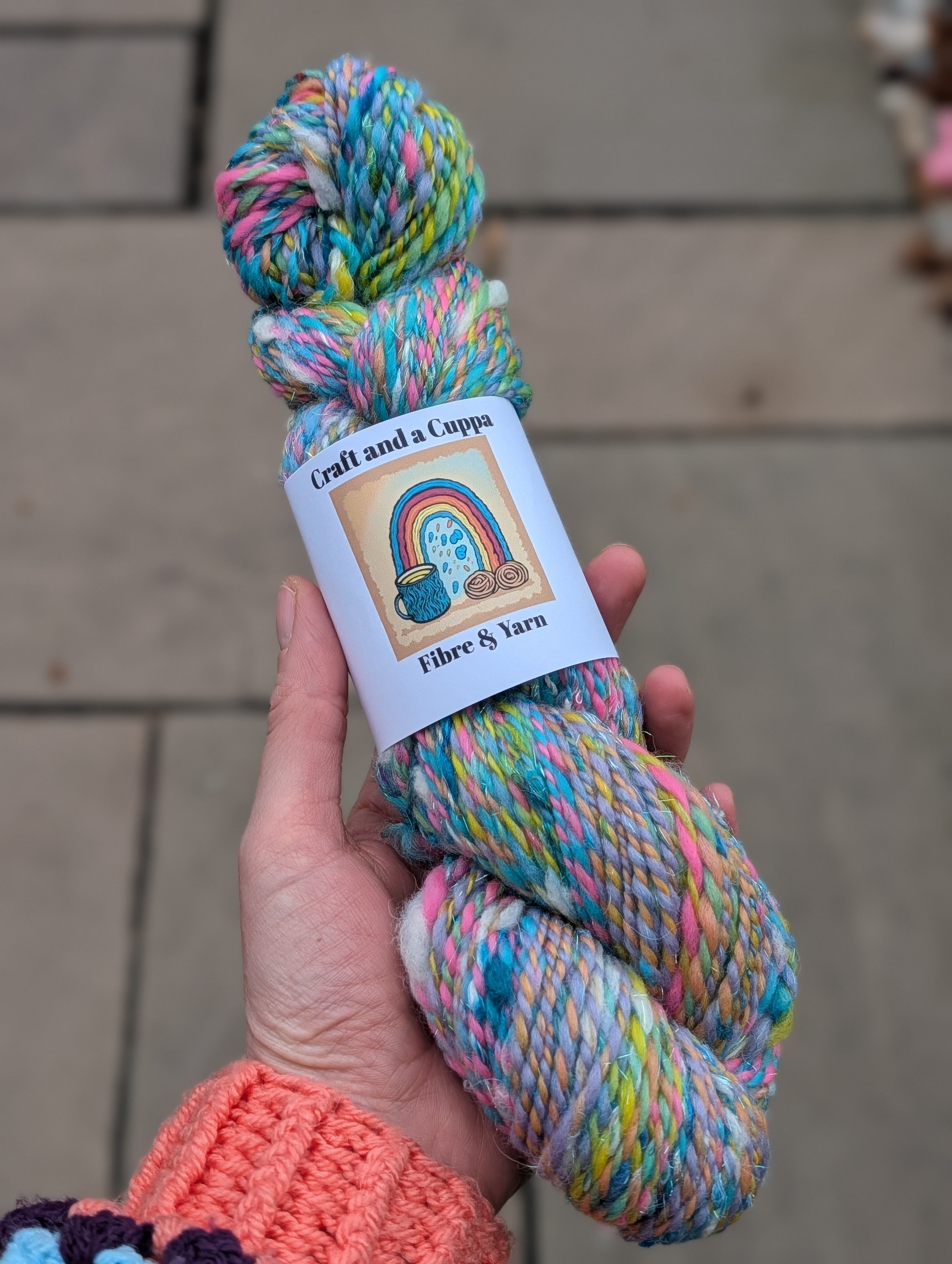 Mermaid Spritz Handspun Yarn DK-Aran - 68g