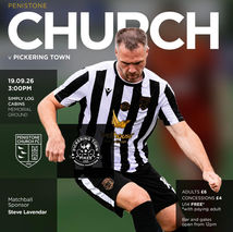 Up Next - Pickering Town FC - Sat 19th Sept 3pm KO