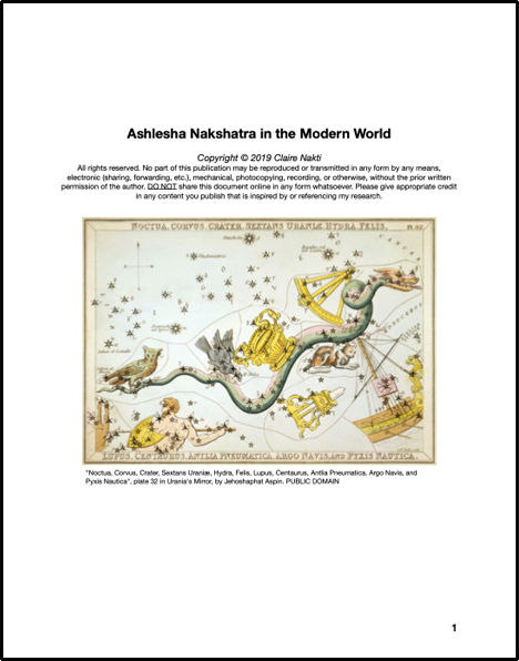 INTRO TO TANTRA: Ashlesha Nakshatra in the Modern World (20 Pages)