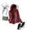 Thumbnail: Women's burgundy hooded puffer jacket
