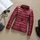 Thumbnail: Burgundy women's quilted jacket