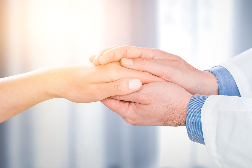 doctor patient care holding human hand trust touch medical thanks help clinic health conce