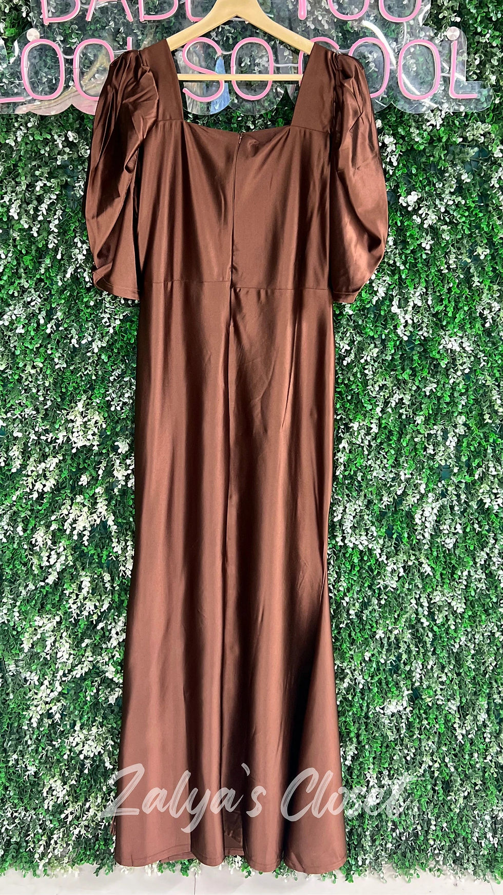 Thumbnail: Satin Long Party Wear Gown