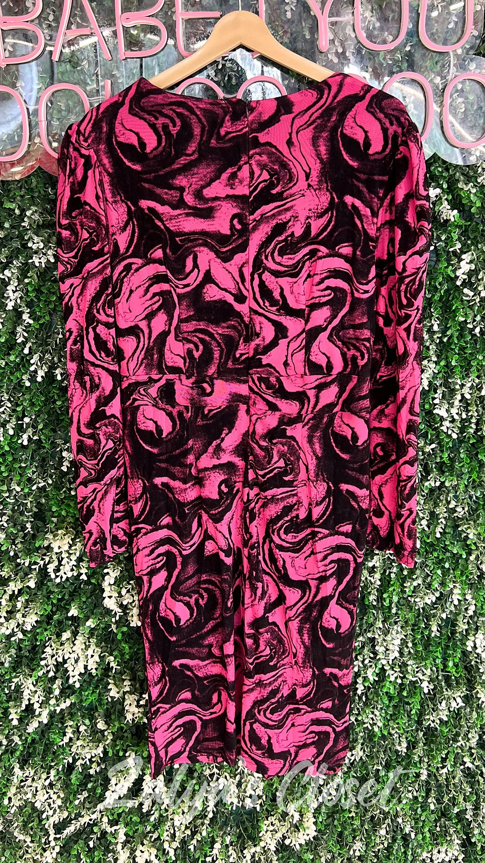 Thumbnail: Marble Printed Knee Length Bodycon Dress