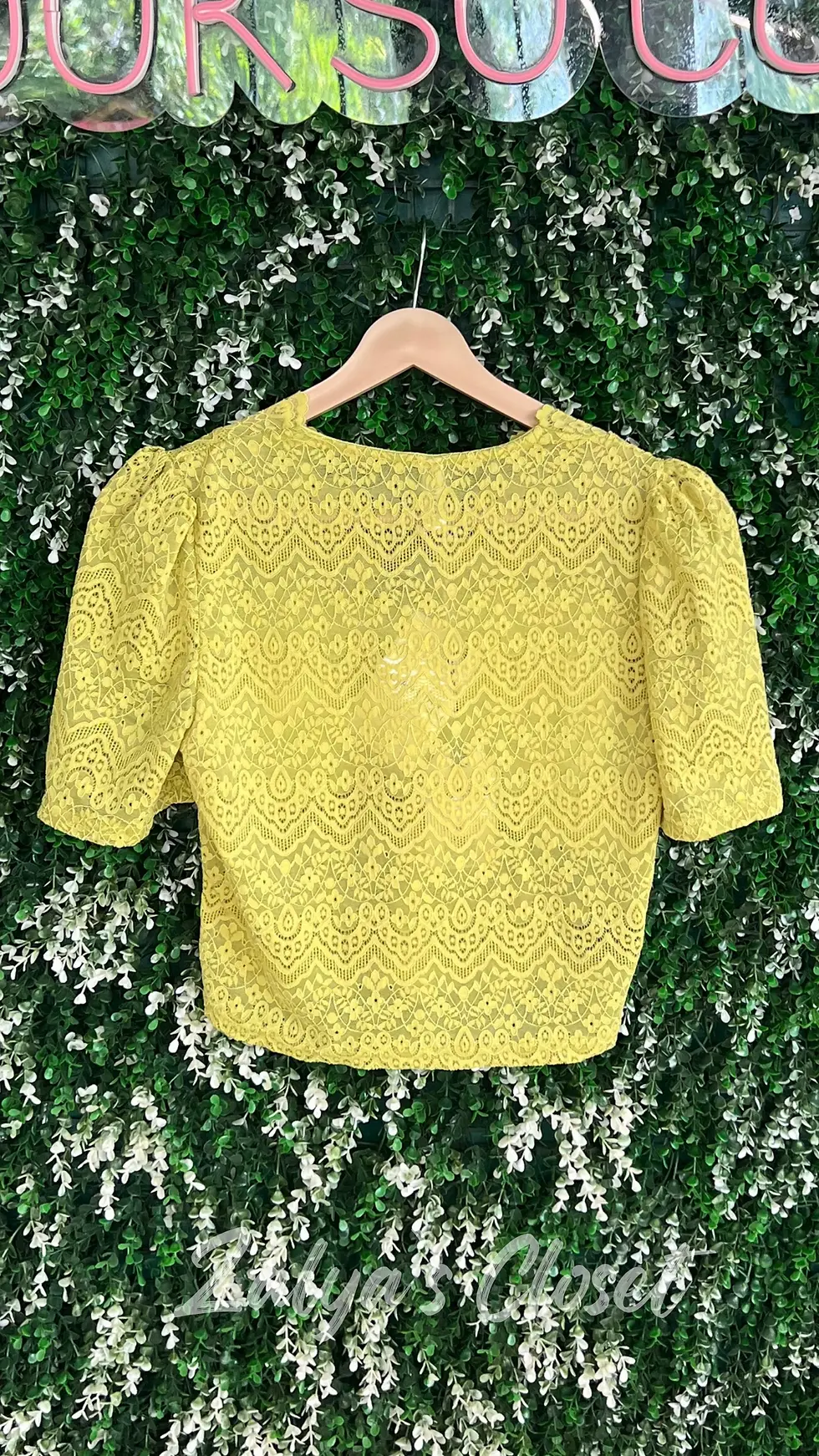 Thumbnail: Imported Lace Short Sleeves Tops