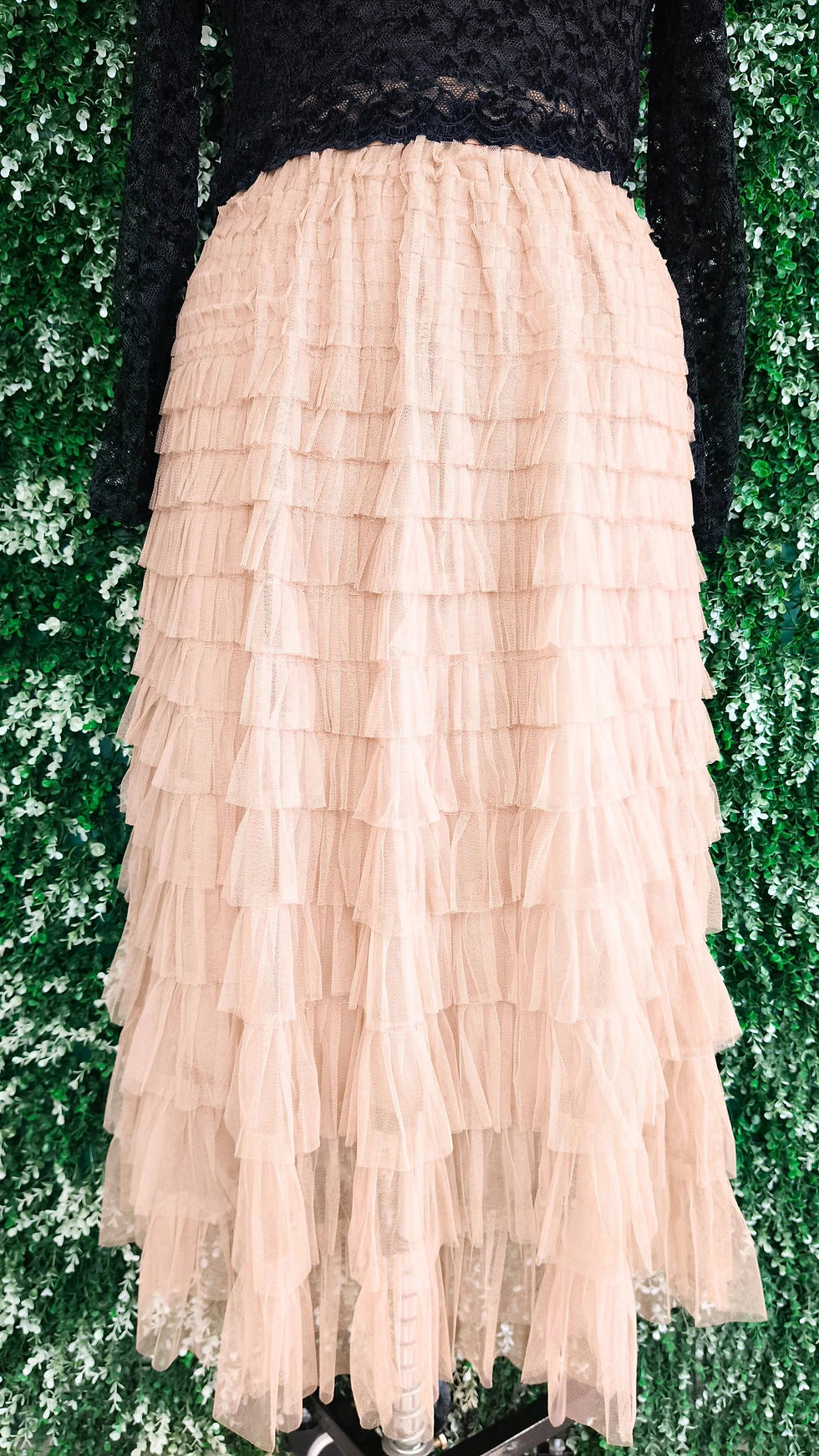 Thumbnail: Imported Tiered Multicolor Skirt