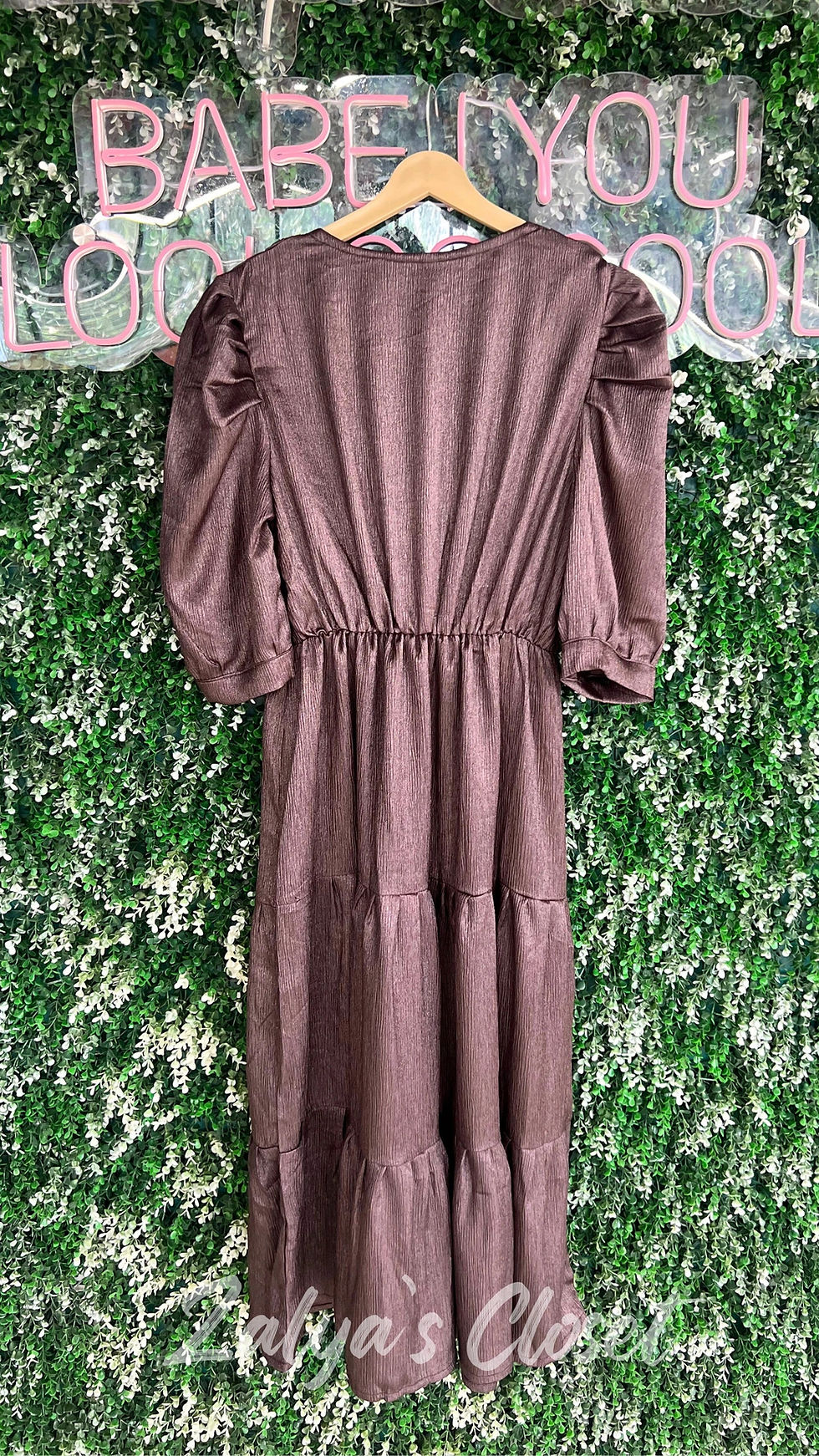 Thumbnail: Shimmer Tiered Party Wear Dress