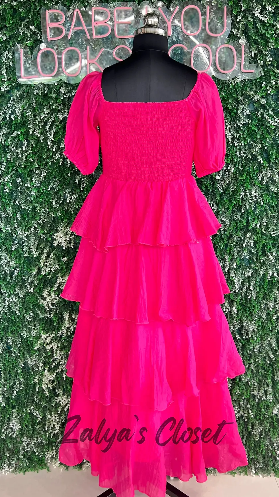 Thumbnail: Tiered Solid Long Gown