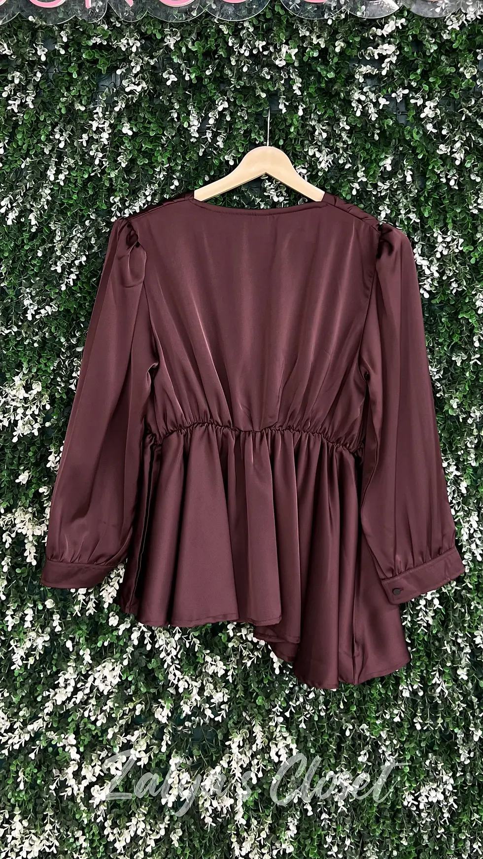 Thumbnail: Imported Satin Top With Belt