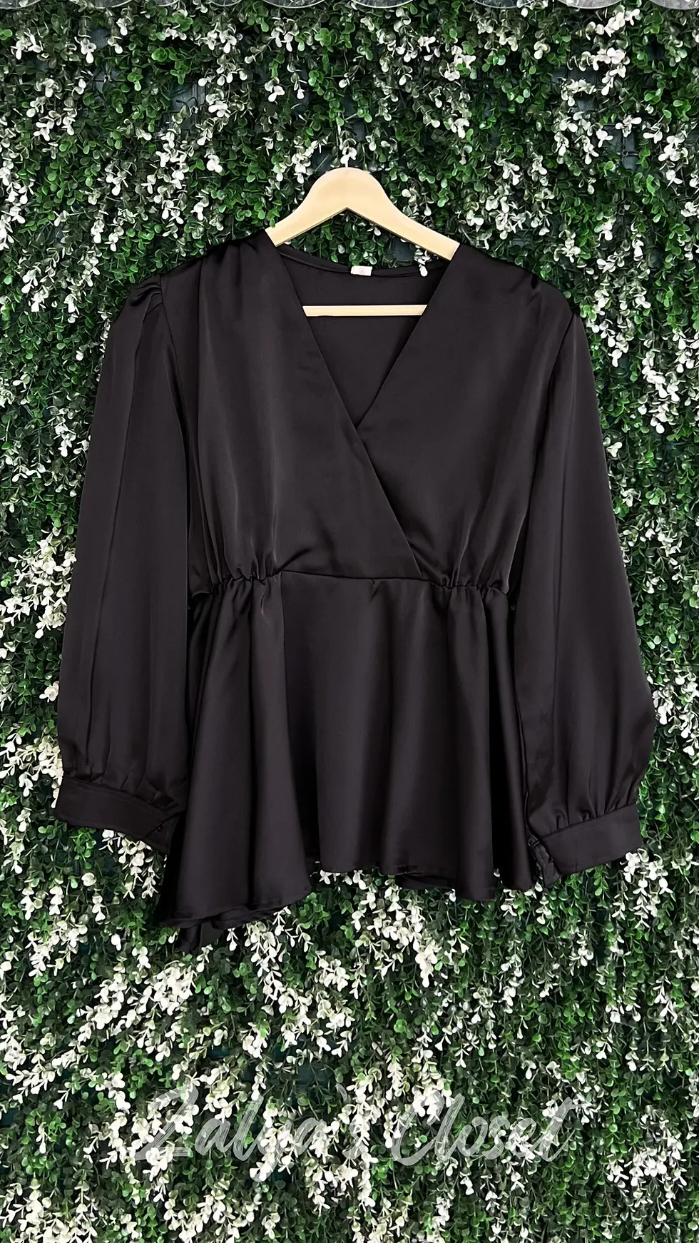 Thumbnail: Imported Satin Top With Belt