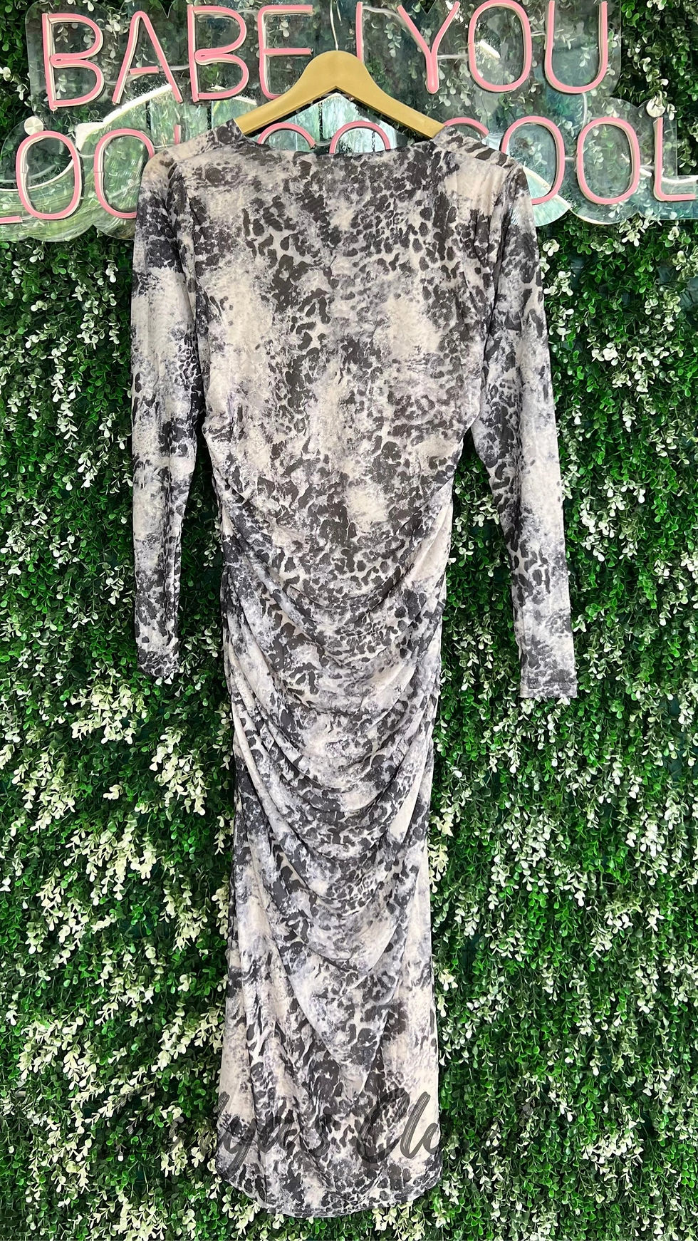 Thumbnail: Square neck Printed Bodycon Dress