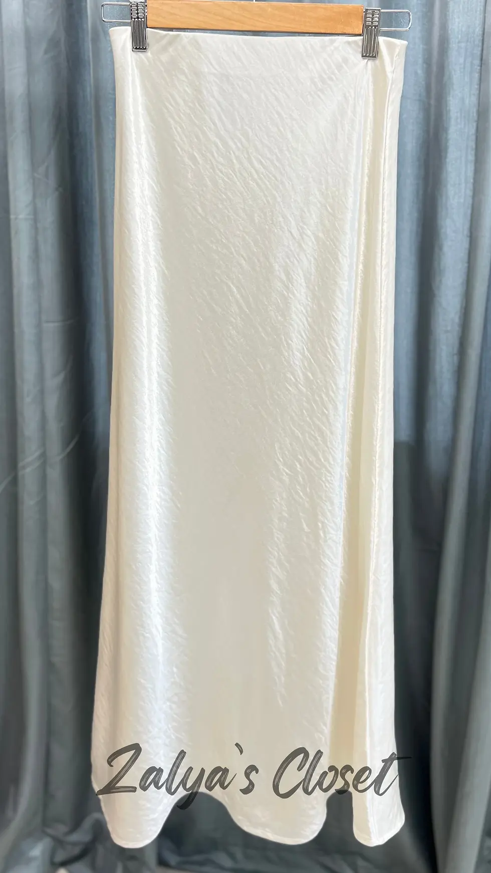 Thumbnail: Imported Long Satin Skirt