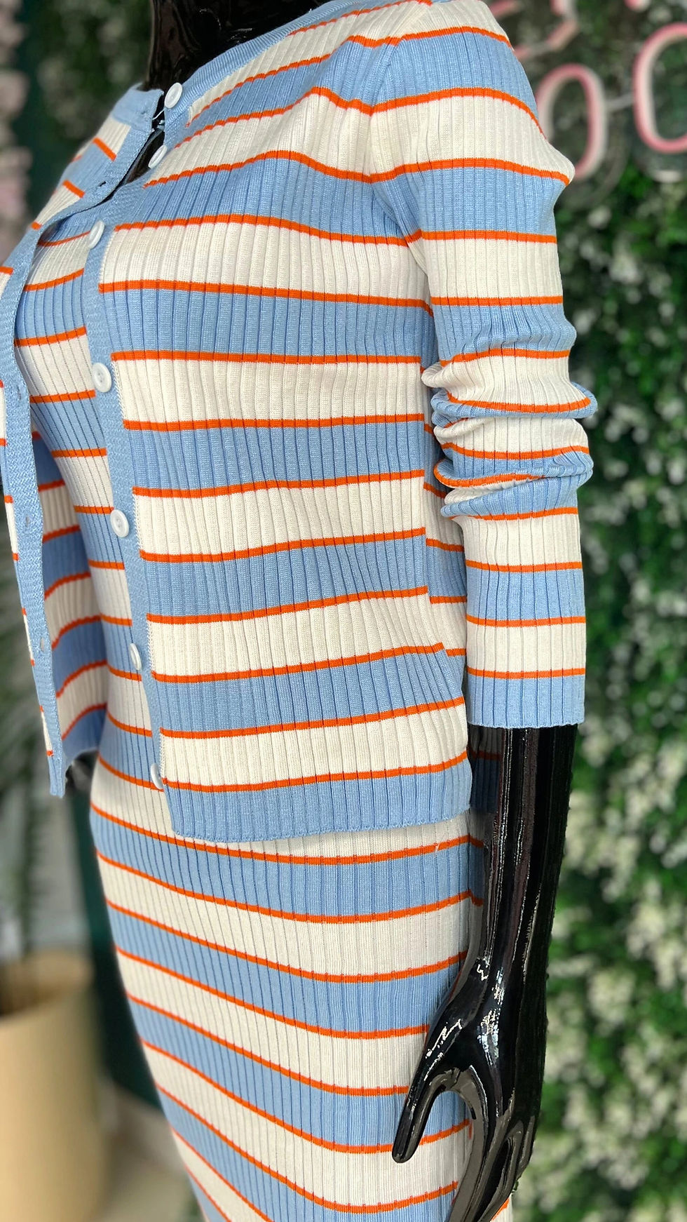Thumbnail: Imported Striped Long Slip Dress