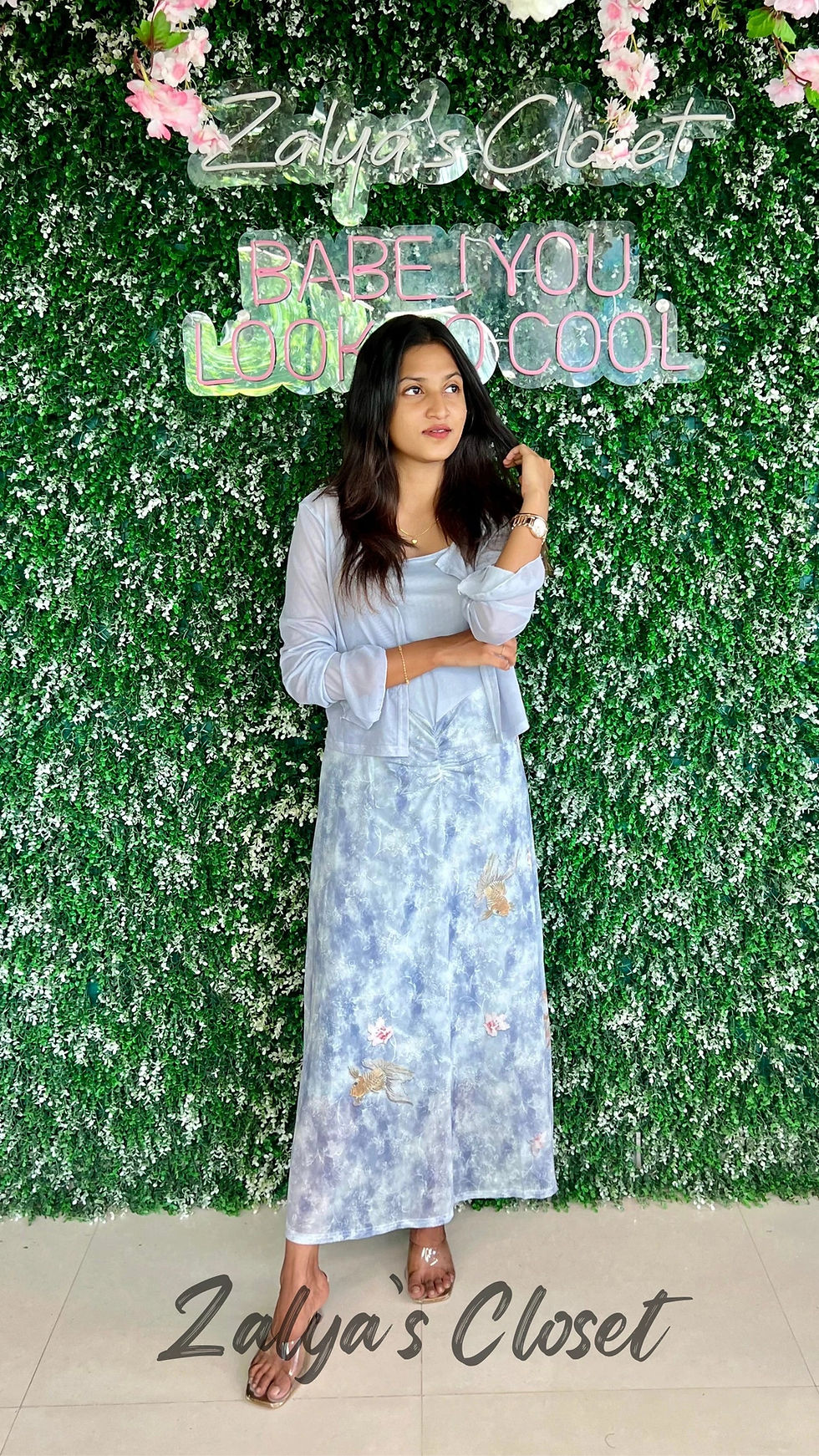 Thumbnail: Imported Printed Bodycon Dress with Shrug