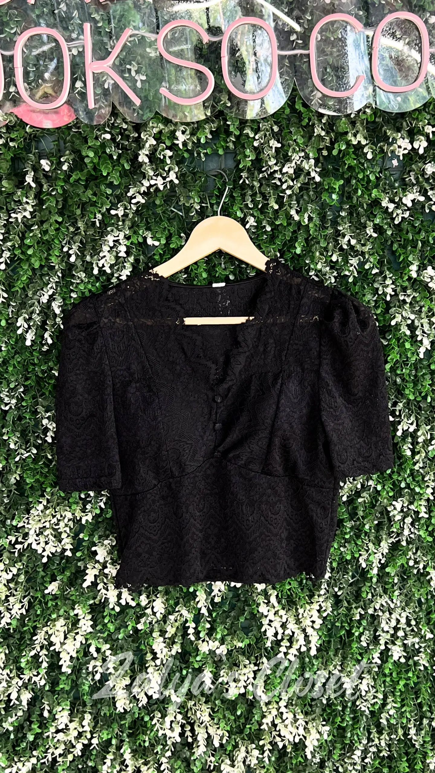 Imported Lace Short Sleeves Tops