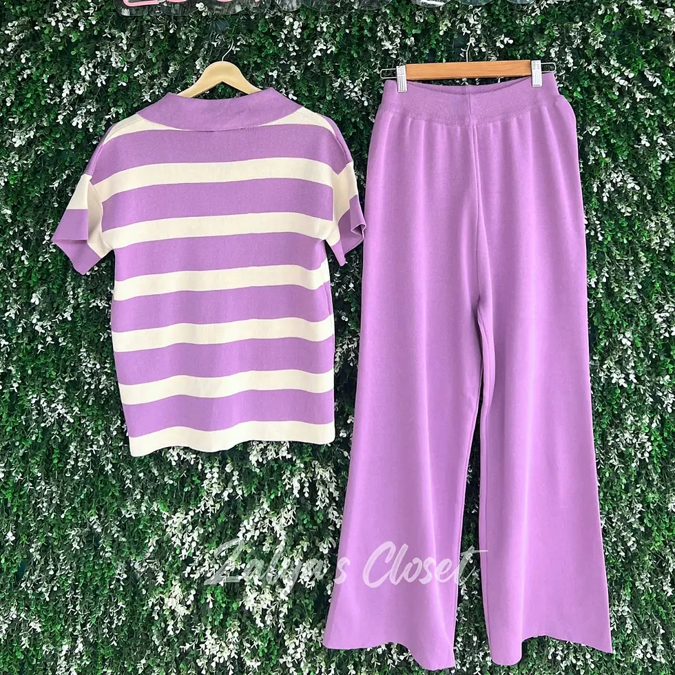 Thumbnail: Imported Airport Look Co-ord Set Horizontal Striped