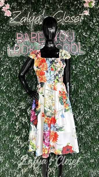 Imported Floral Printed Aline Dress | Unique and Premium Western wear Chennai Imported Floral Printed Aline Dress | Unique and Premium Western wear Chennai