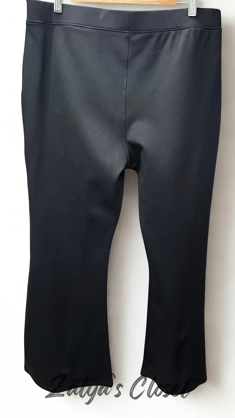 Thumbnail: Front Slit Bell Bottom Pants with Stone Detailing