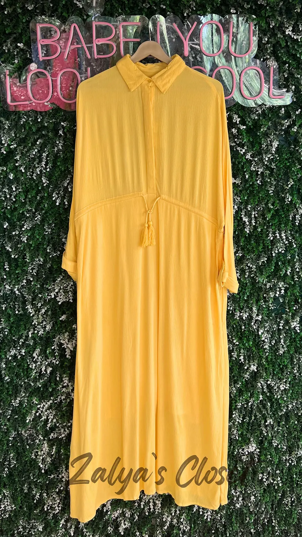 Thumbnail: Crinkled  Shirt Maxi Dress