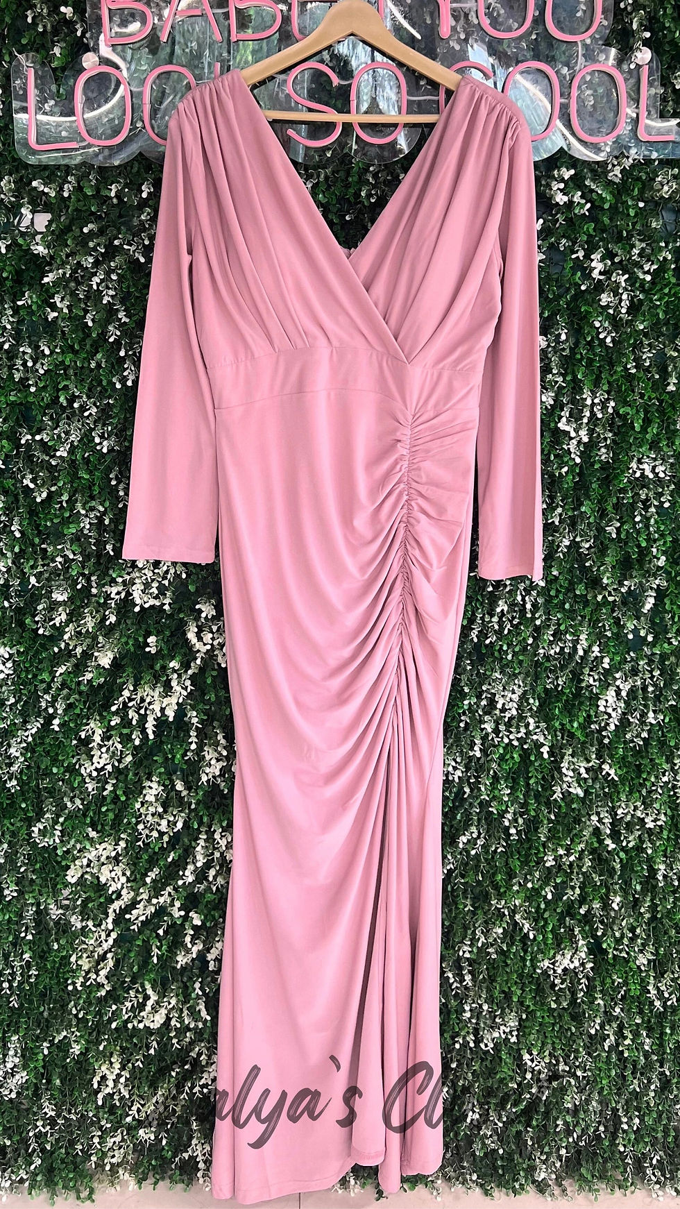 Thumbnail: Full Length Party Wear Dress with side gathering