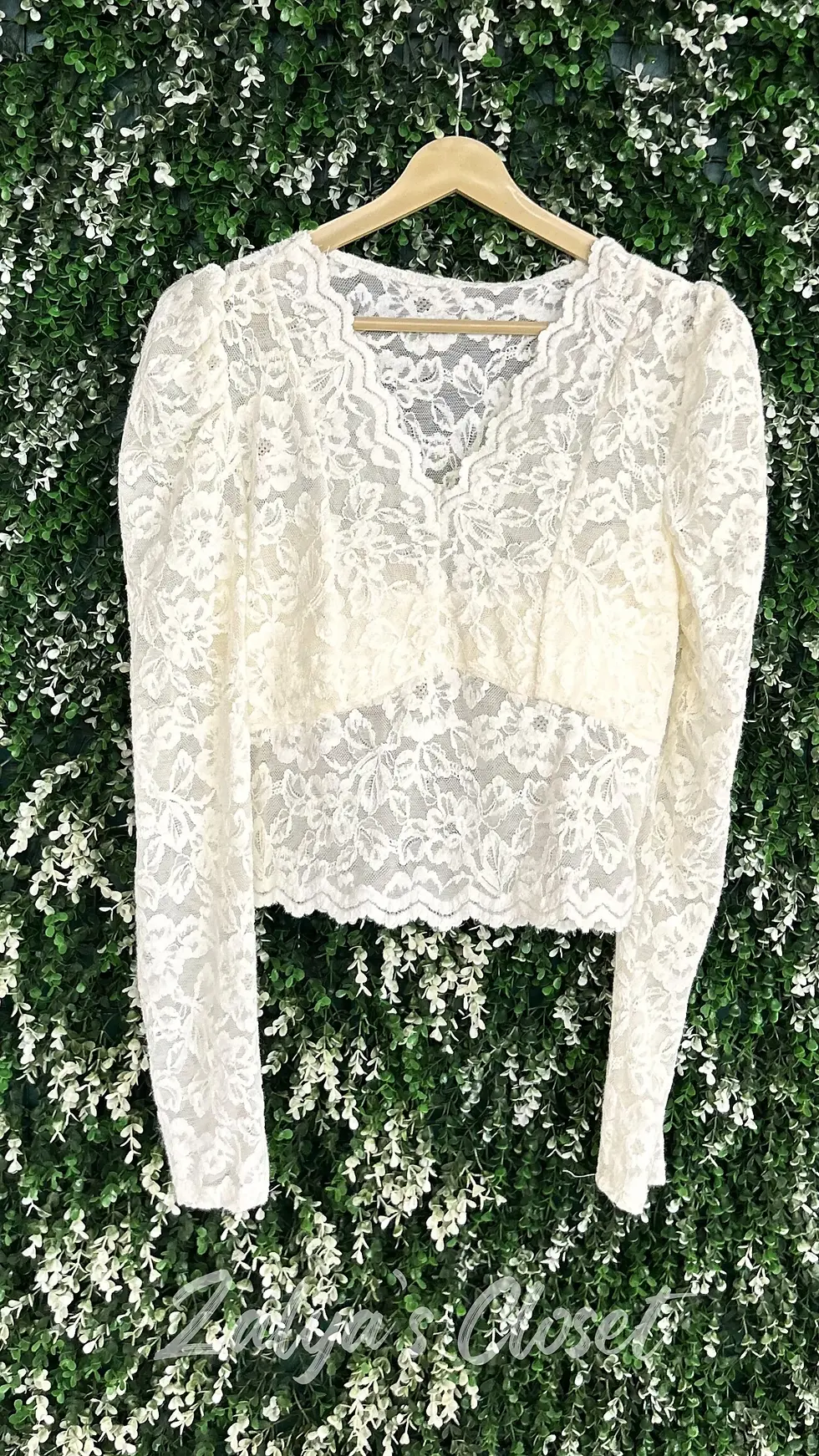 Thumbnail: Imported Lace Tops Black/White/Brown