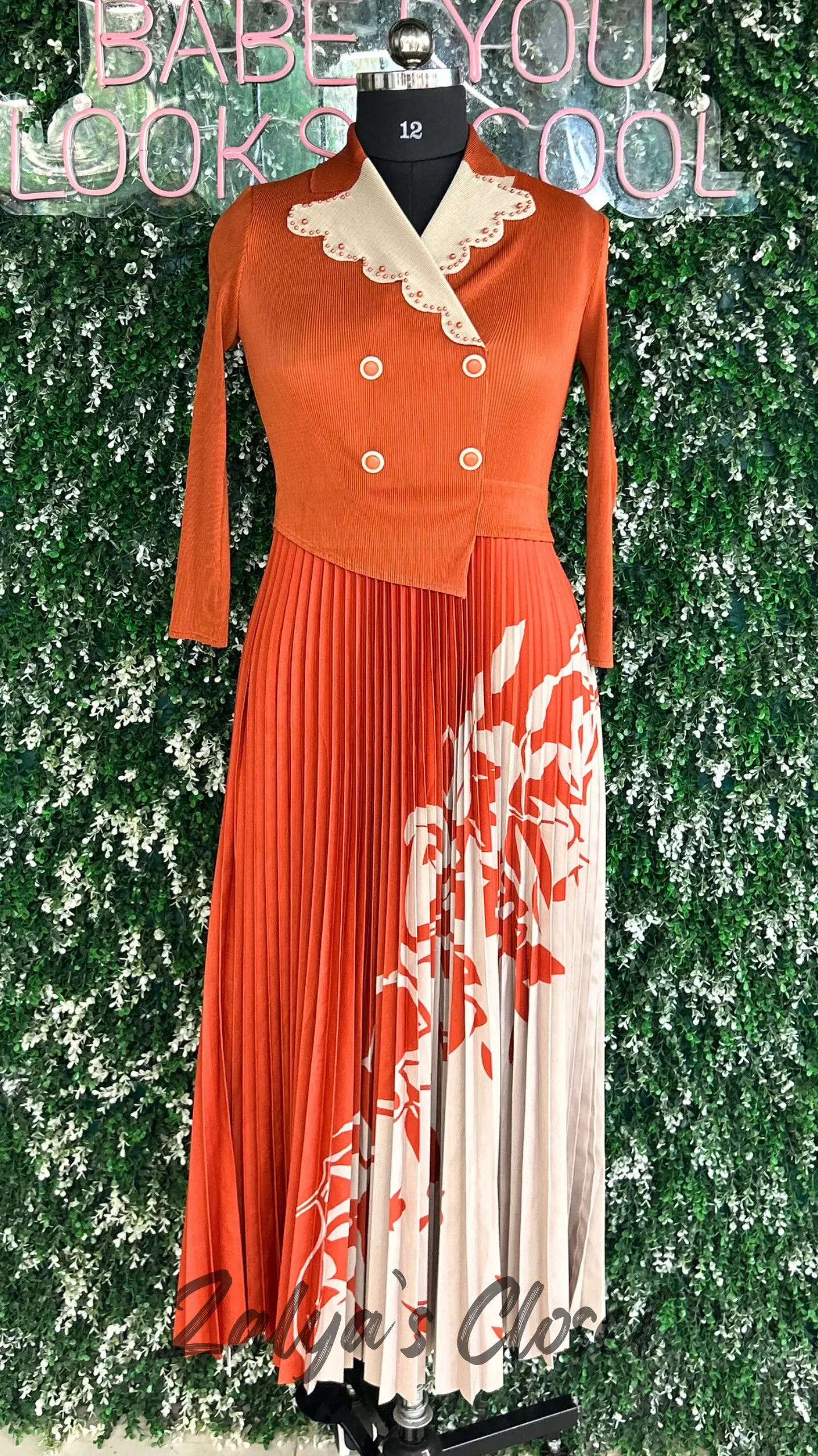 Imported Bottom One Side Printed Magic Dress