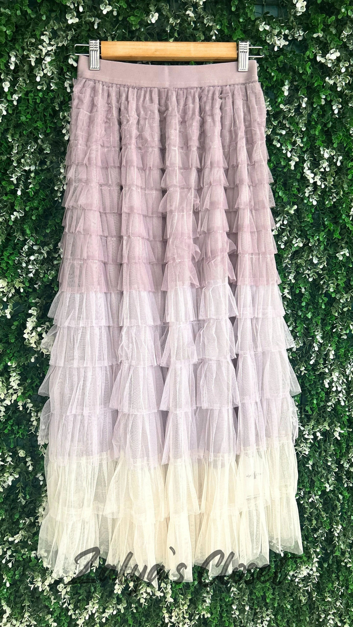 Imported Tiered Multicolor Skirt