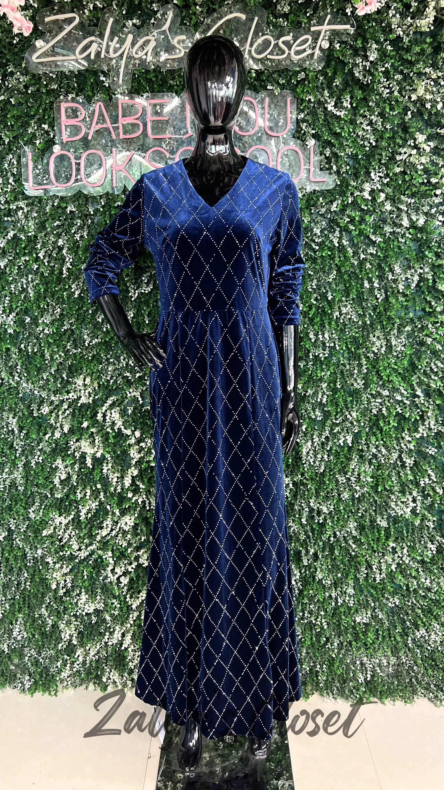 Imported Velvet Dress Full Length