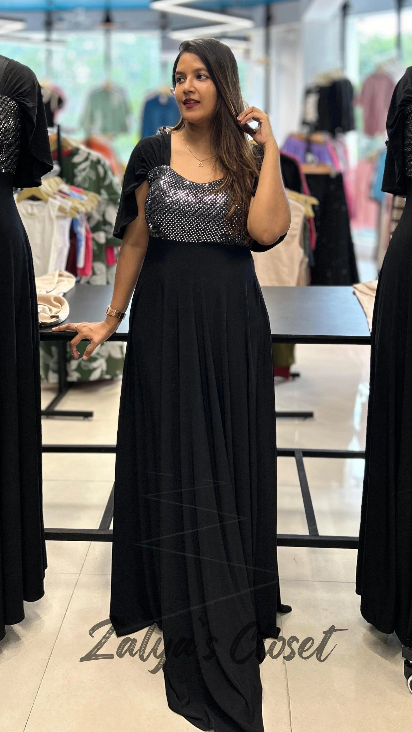 Half Shimmer Gown