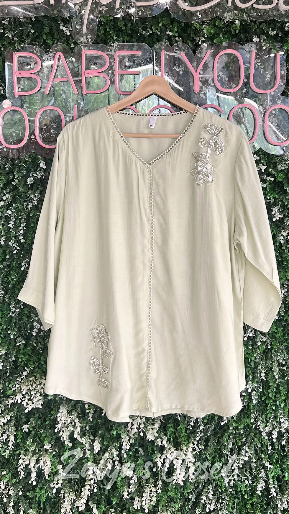 Thumbnail: One Side Work Plus Size Tops