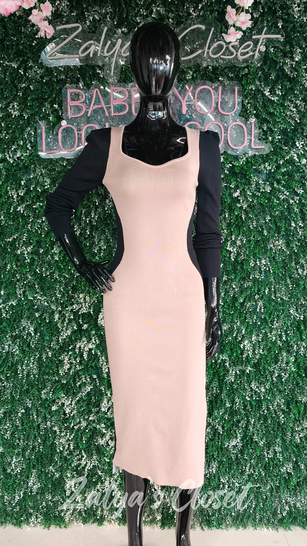 Thumbnail: Imported Double Shaded Bodycon Dress