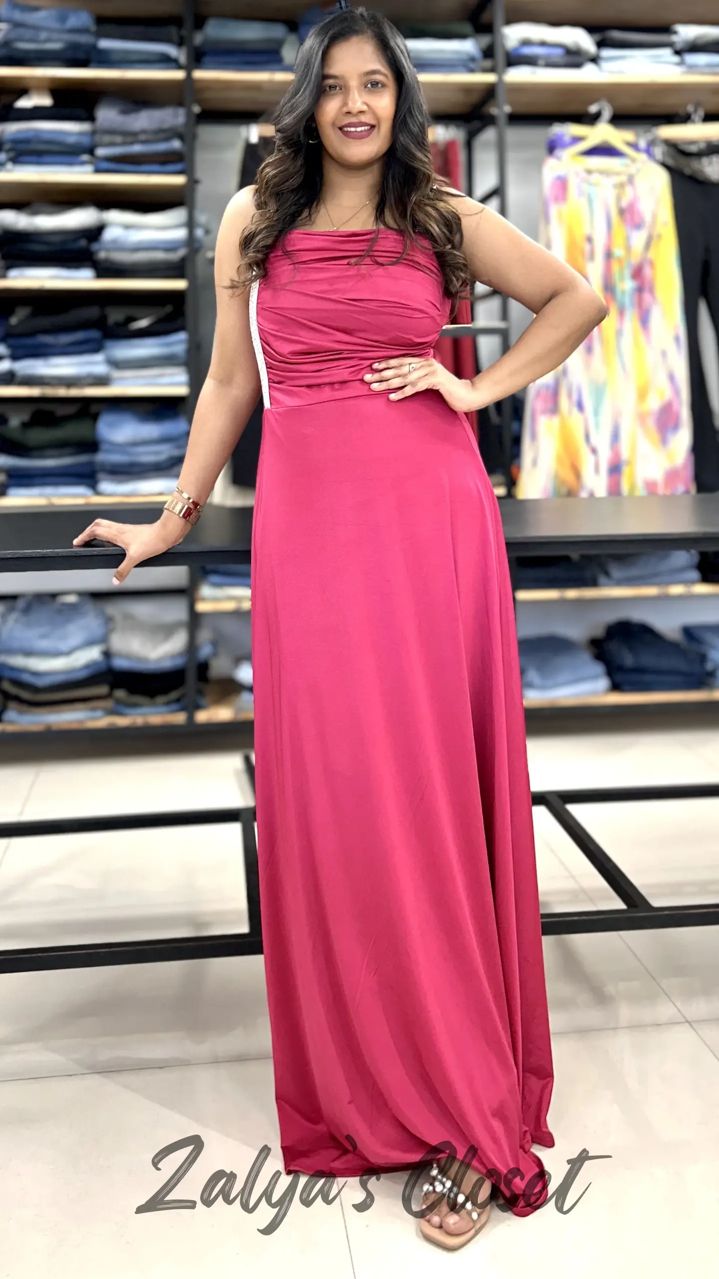 Long Gown With Stone Work 