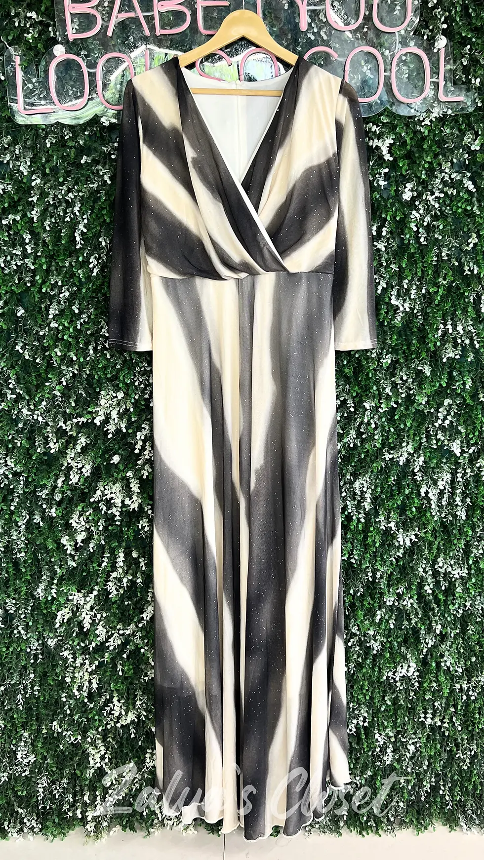 Thumbnail: Vertical Marble Printed Length Gown